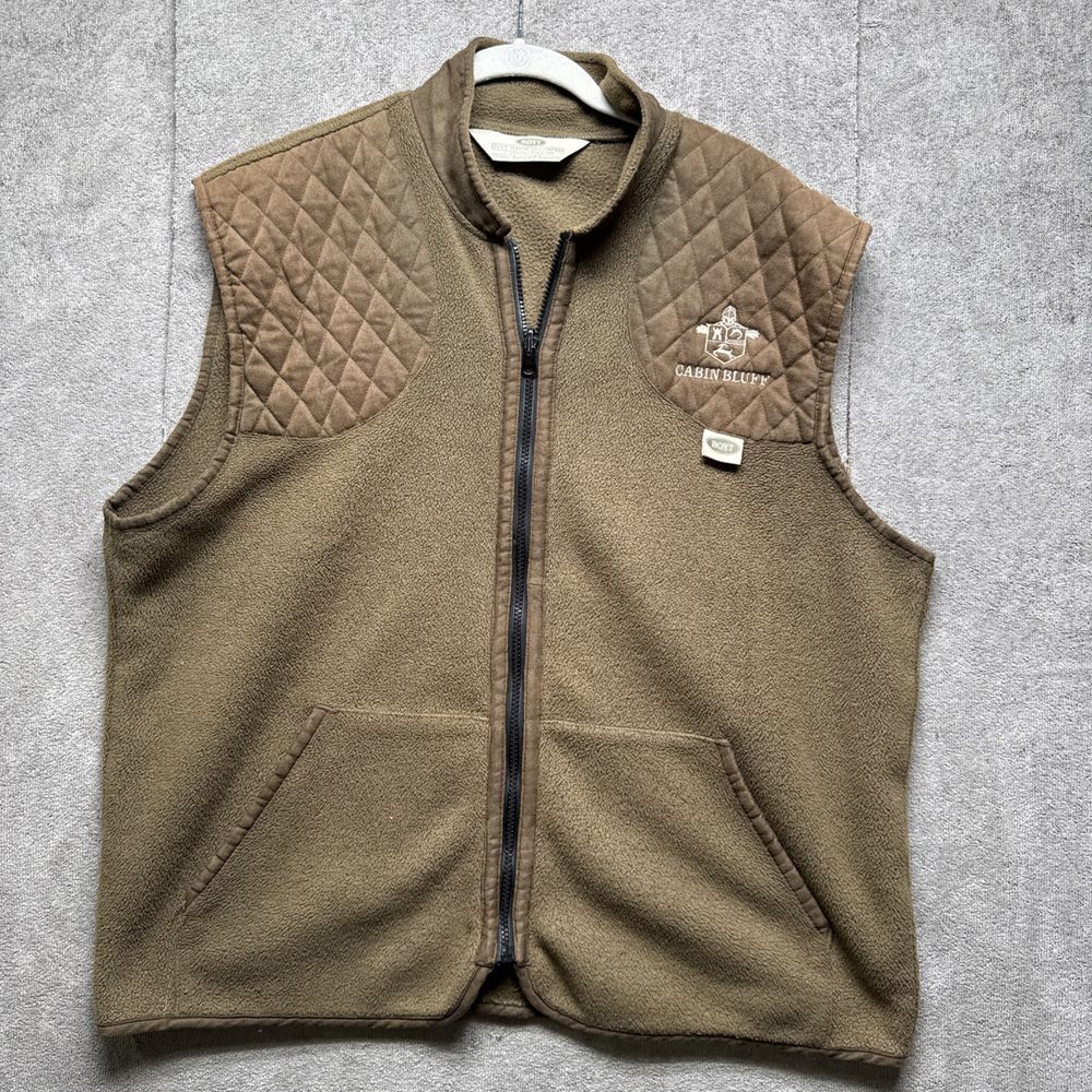 boyt harness company Upland Vest Mens XL Brown Fleece Quilted Zip Dog Handler